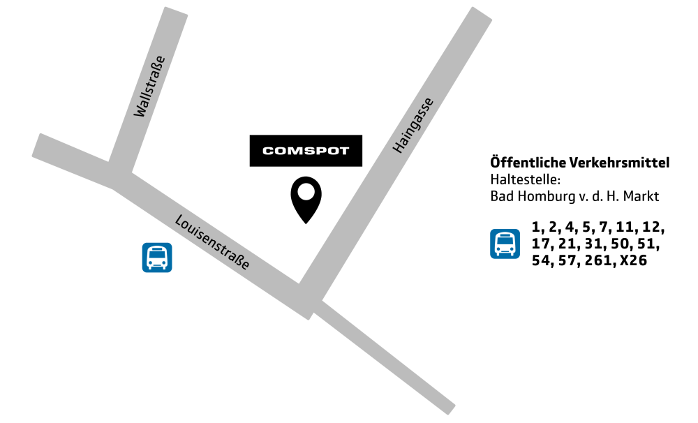 Anfahrt COMSPOT Bad Homburg